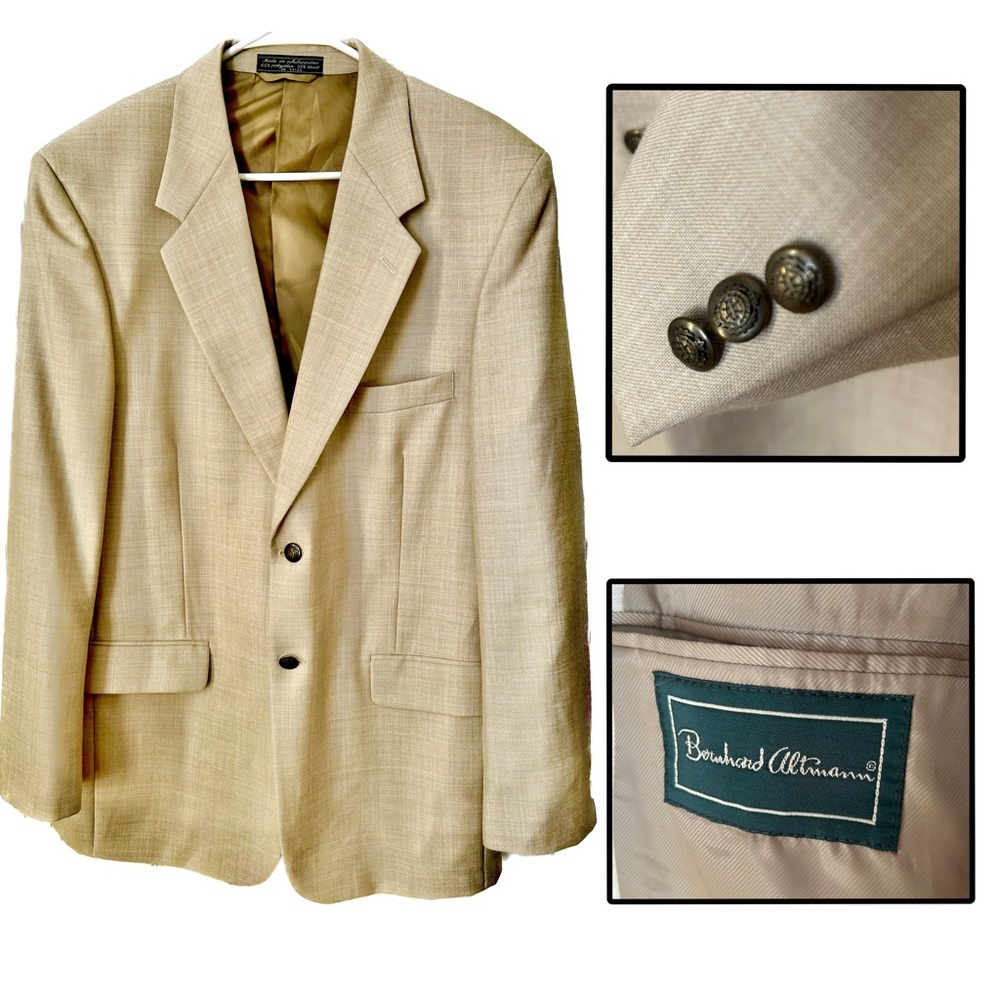 Bernhard Altmann Wool Tan Blazer 42L